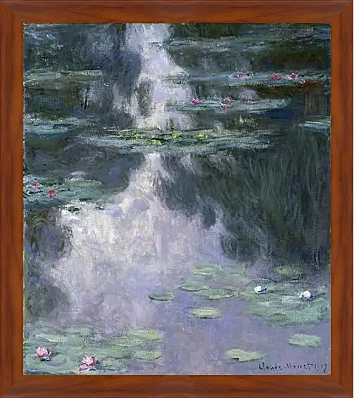 Картина в раме - Водяные лилии. Клод Моне