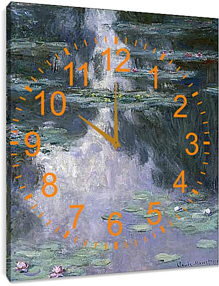 Часы картина - водяные лилии. Клод Моне