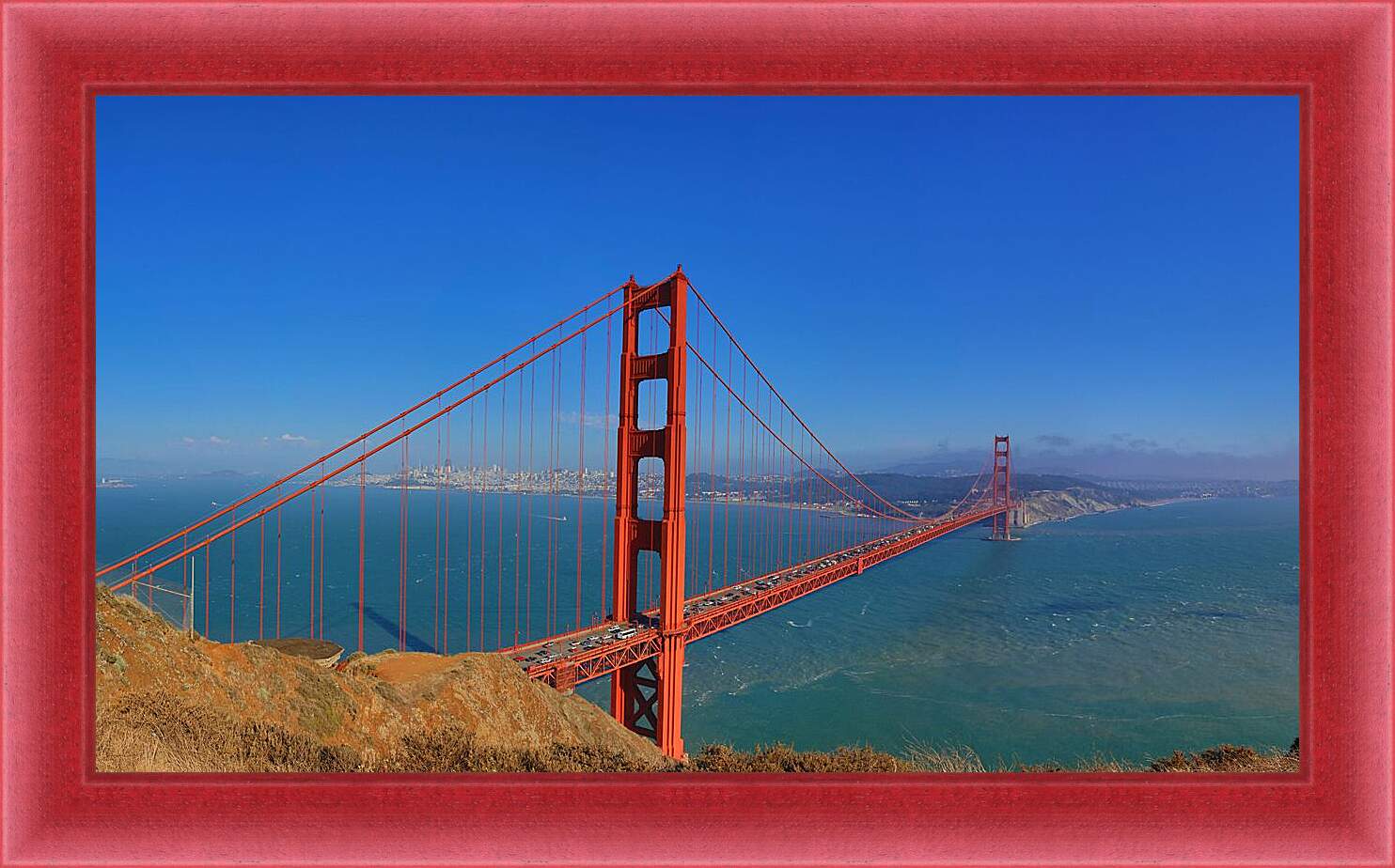 Картина в раме - Мост в Сан-Франциско