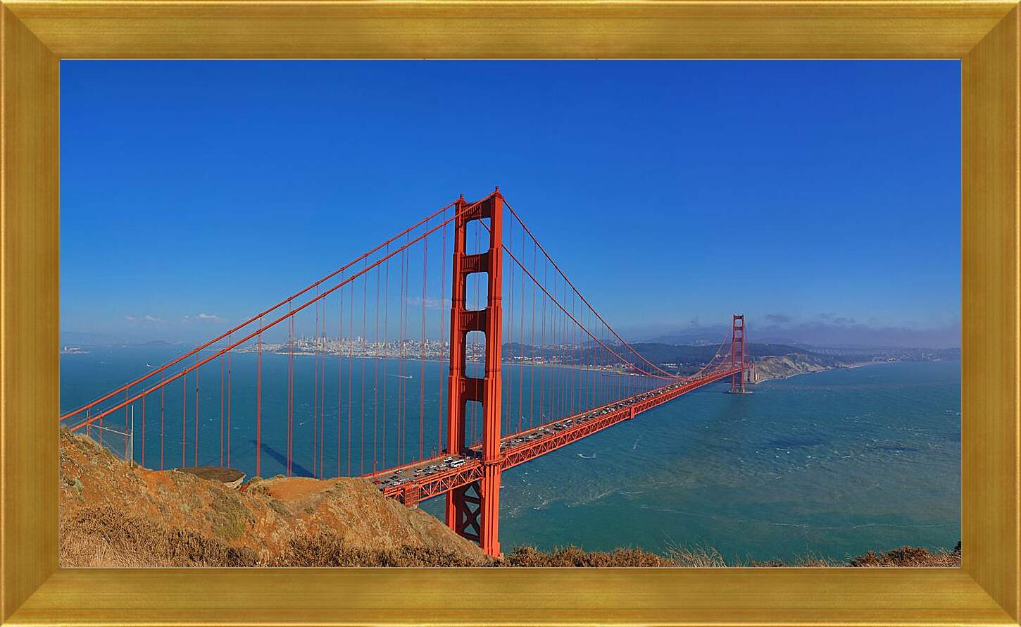Картина в раме - Мост в Сан-Франциско
