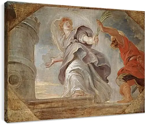 Постер и плакат - Saint Barbara Fleeing from Her Father. Питер Пауль Рубенс