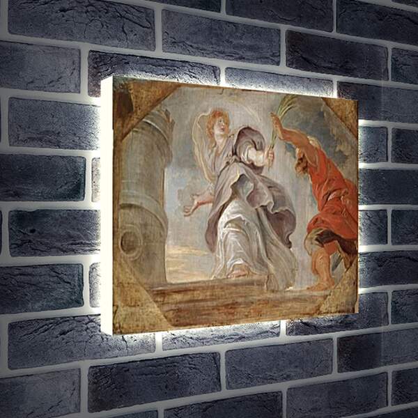 Лайтбокс световая панель - Saint Barbara Fleeing from Her Father. Питер Пауль Рубенс