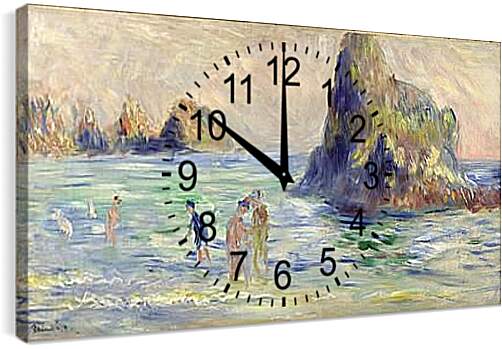 Часы картина - Moulin Huet Bay, Guernsey. Пьер Огюст Ренуар