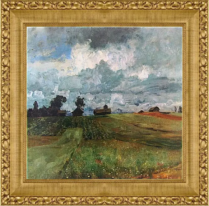 Картина в раме - Ветренный день. Левитан Исаак