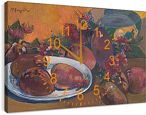 Часы картина - Still Life with Mangoes. Поль Гоген