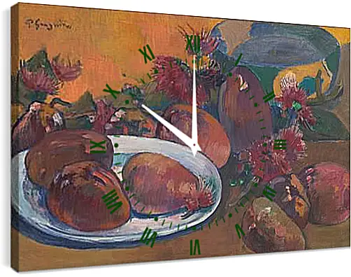 Часы картина - Still Life with Mangoes. Поль Гоген