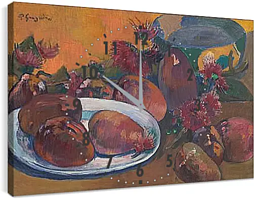 Часы картина - Still Life with Mangoes. Поль Гоген