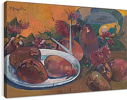 Часы картина - Still Life with Mangoes. Поль Гоген