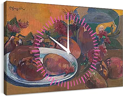 Часы картина - Still Life with Mangoes. Поль Гоген