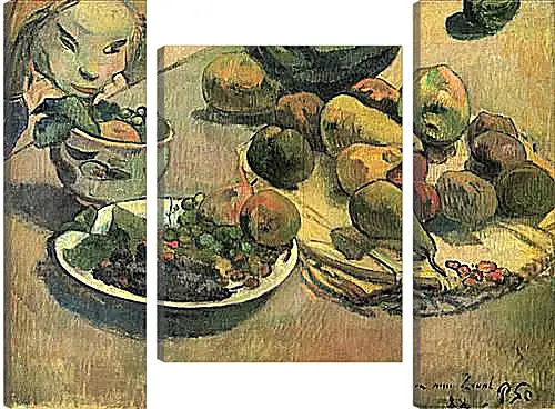 Модульная картина - Nature morte aux fruits (dedicacee a Laval). Натюрморт с фруктами. Поль Гоген