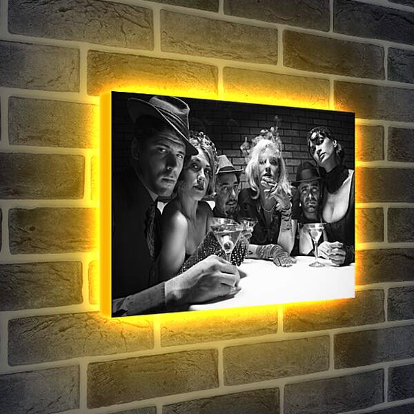 Лайтбокс световая панель - Компания в баре