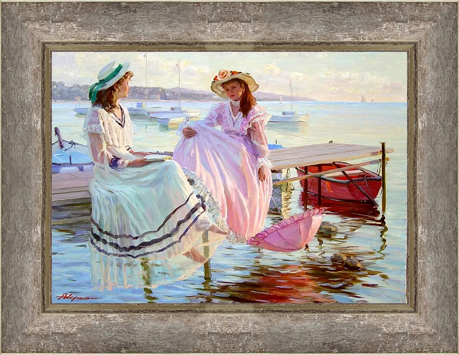 Картина в раме - Лодочная станция