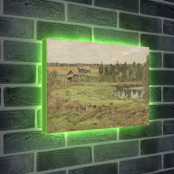 Лайтбокс световая панель - Серый день. Левитан Исаак Лайтбокс световая панель - Серый день. Левитан Исаак