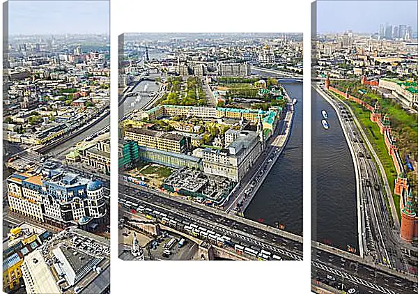 Модульная картина - Москва река Модульная картина - Москва река