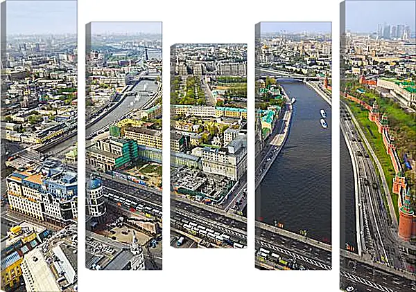 Модульная картина - Москва река Модульная картина - Москва река