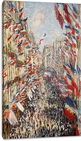 Постер на подрамнике - The Rue Montorgueil, 30th of June 1878. Клод Моне Постер на подрамнике - The Rue Montorgueil, 30th of June 1878. Клод Моне