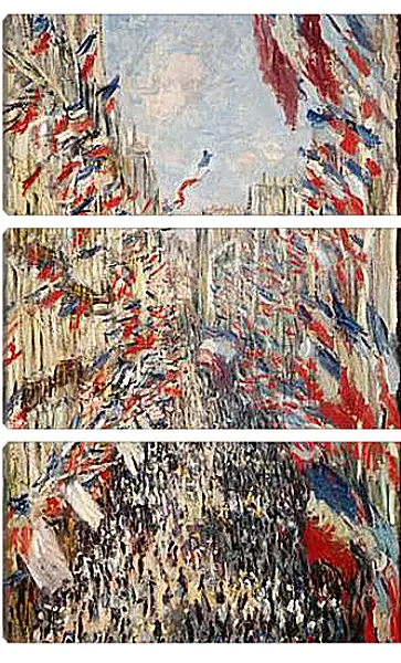Модульная картина - The Rue Montorgueil, 30th of June 1878 Модульная картина - The Rue Montorgueil, 30th of June 1878