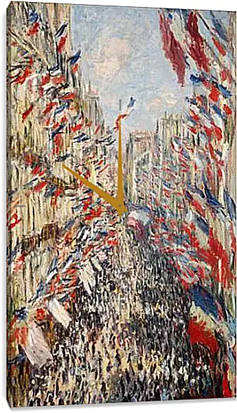 Часы картина - The Rue Montorgueil, 30th of June 1878. Клод Моне Часы картина - The Rue Montorgueil, 30th of June 1878. Клод Моне