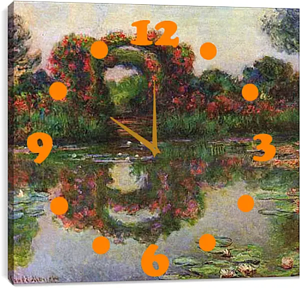 Часы картина - The Rose Elbows. Клод Моне Часы картина - The Rose Elbows. Клод Моне