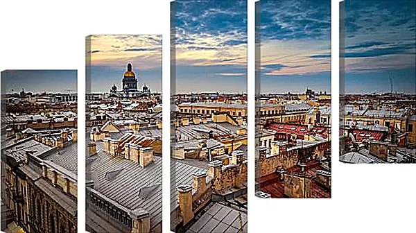 Модульная картина - Крыши Санкт-Петербурга Модульная картина - Крыши Санкт-Петербурга