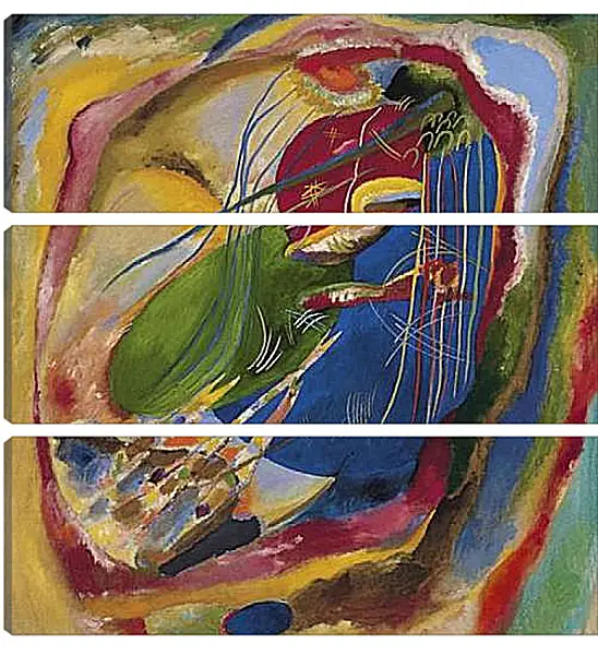 Модульная картина - Pintura con tres manchas. Кандинский Василий Модульная картина - Pintura con tres manchas. Кандинский Василий