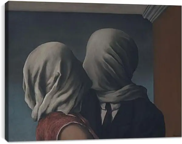 Постер на подрамнике - The Lovers. Рене Магритт Постер на подрамнике - The Lovers. Рене Магритт