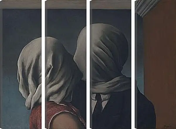 Модульная картина - The Lovers. (Любовники) Рене Магритт Модульная картина - The Lovers. (Любовники) Рене Магритт