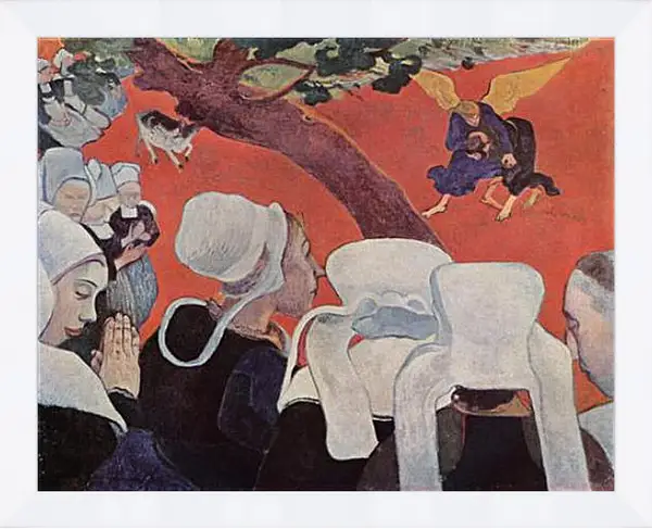 Картина в раме - La Vision apres le Sermon (La Lutte de Jacob avec l’Ange). Поль Гоген Картина в раме - La Vision apres le Sermon (La Lutte de Jacob avec l’Ange). Поль Гоген