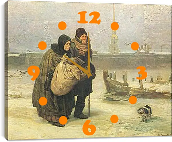 Часы картина - С квартиры на квартиру. Виктор Васнецов Часы картина - С квартиры на квартиру. Виктор Васнецов