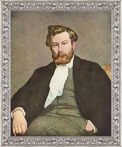 Картина в раме - Portrait of Alfred Sisley. Пьер Огюст Ренуар Картина в раме - Portrait of Alfred Sisley. Пьер Огюст Ренуар