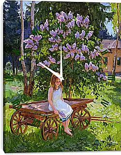 Часы картина - Весна Часы картина - Весна