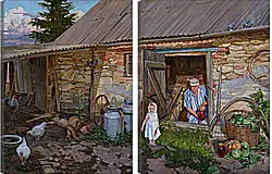 Модульная картина - Из деревенской жизни Модульная картина - Из деревенской жизни