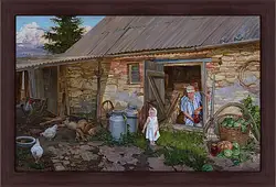 Картина в раме - Из деревенской жизни Картина в раме - Из деревенской жизни