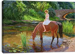Постер на подрамнике - Конная прогулка Постер на подрамнике - Конная прогулка