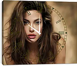 Часы картина - Angelina Jolie - Анжелина Джоли Часы картина - Angelina Jolie - Анжелина Джоли