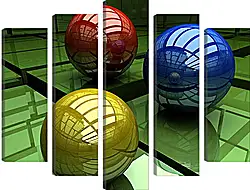 Модульная картина - Шары 3D Модульная картина - Шары 3D