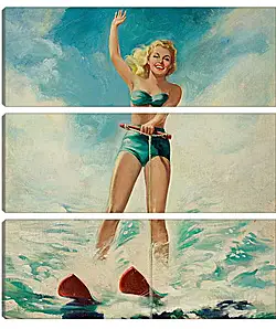 Модульная картина - Катание на водных лыжах Модульная картина - Катание на водных лыжах
