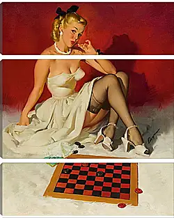 Модульная картина - Игра в шашки Модульная картина - Игра в шашки