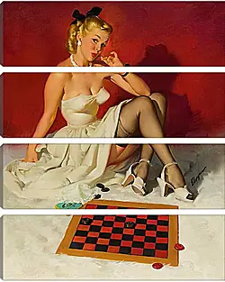 Модульная картина - Игра в шашки Модульная картина - Игра в шашки