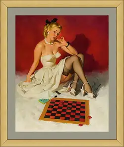 Картина в раме - Игра в шашки Картина в раме - Игра в шашки