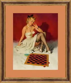Картина в раме - Игра в шашки Картина в раме - Игра в шашки