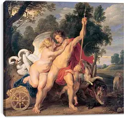 Постер на подрамнике - Venus and Adonis Постер на подрамнике - Venus and Adonis