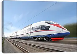 Постер на подрамнике - Скоростной поезд Постер на подрамнике - Скоростной поезд