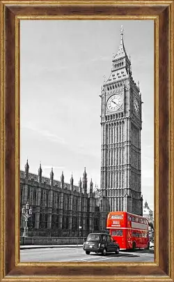 Картина в раме - Биг-Бен и красный автобус Картина в раме - Биг-Бен и красный автобус