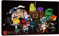 Постер на подрамнике - dota 2, chibi, heroes Постер на подрамнике - dota 2, chibi, heroes