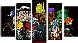 Модульная картина - dota 2, chibi, heroes Модульная картина - dota 2, chibi, heroes
