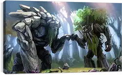 Постер на подрамнике - dota 2, treant protector, trees Постер на подрамнике - dota 2, treant protector, trees
