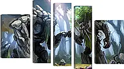 Модульная картина - dota 2, treant protector, trees Модульная картина - dota 2, treant protector, trees