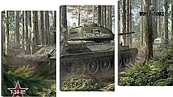 Модульная картина - world of tanks, tank, timber Модульная картина - world of tanks, tank, timber