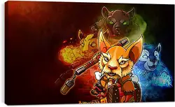 Постер на подрамнике - mangix, brewmaster, dota 2 Постер на подрамнике - mangix, brewmaster, dota 2